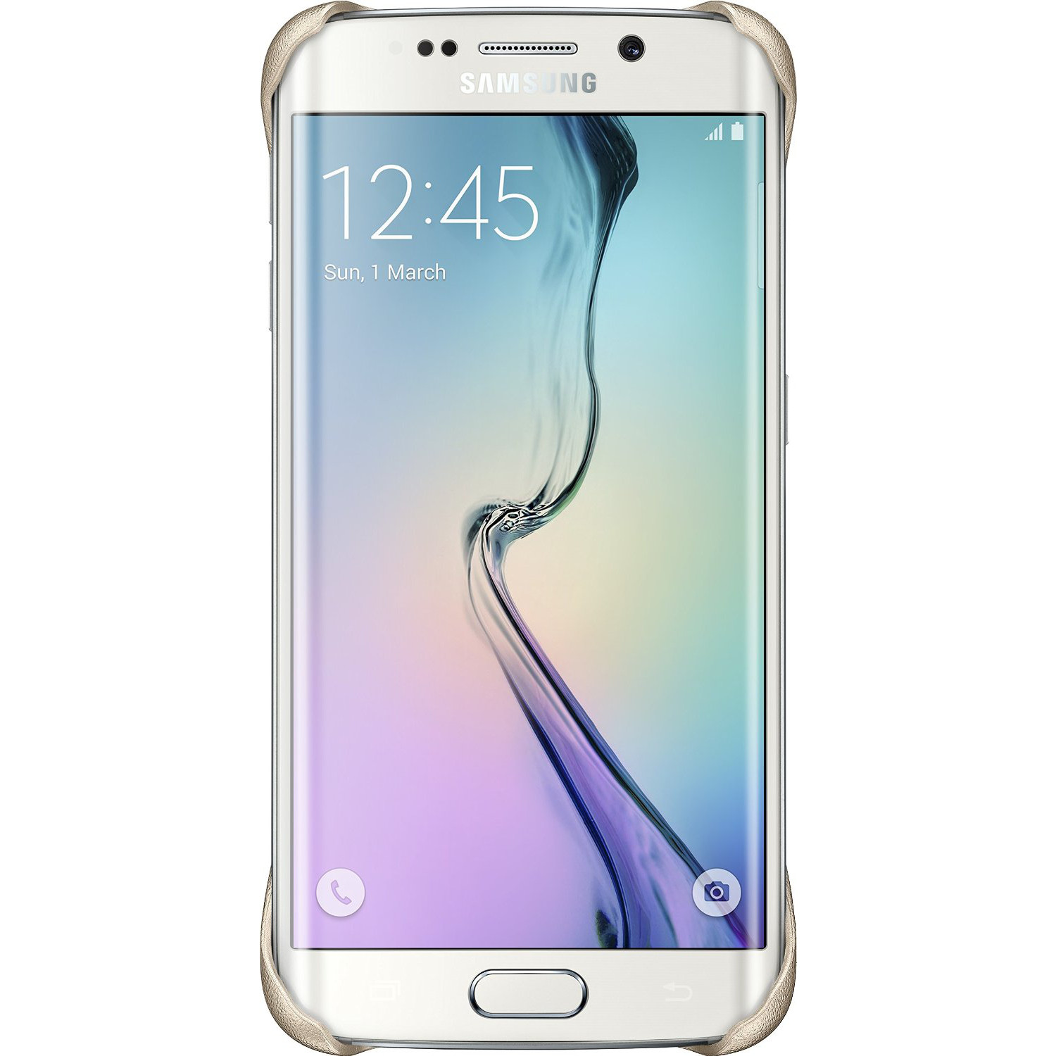  Carcasa de protectie Samsung EF-YG925BFEGWW pentru Galaxy S6 Edge, Auriu 