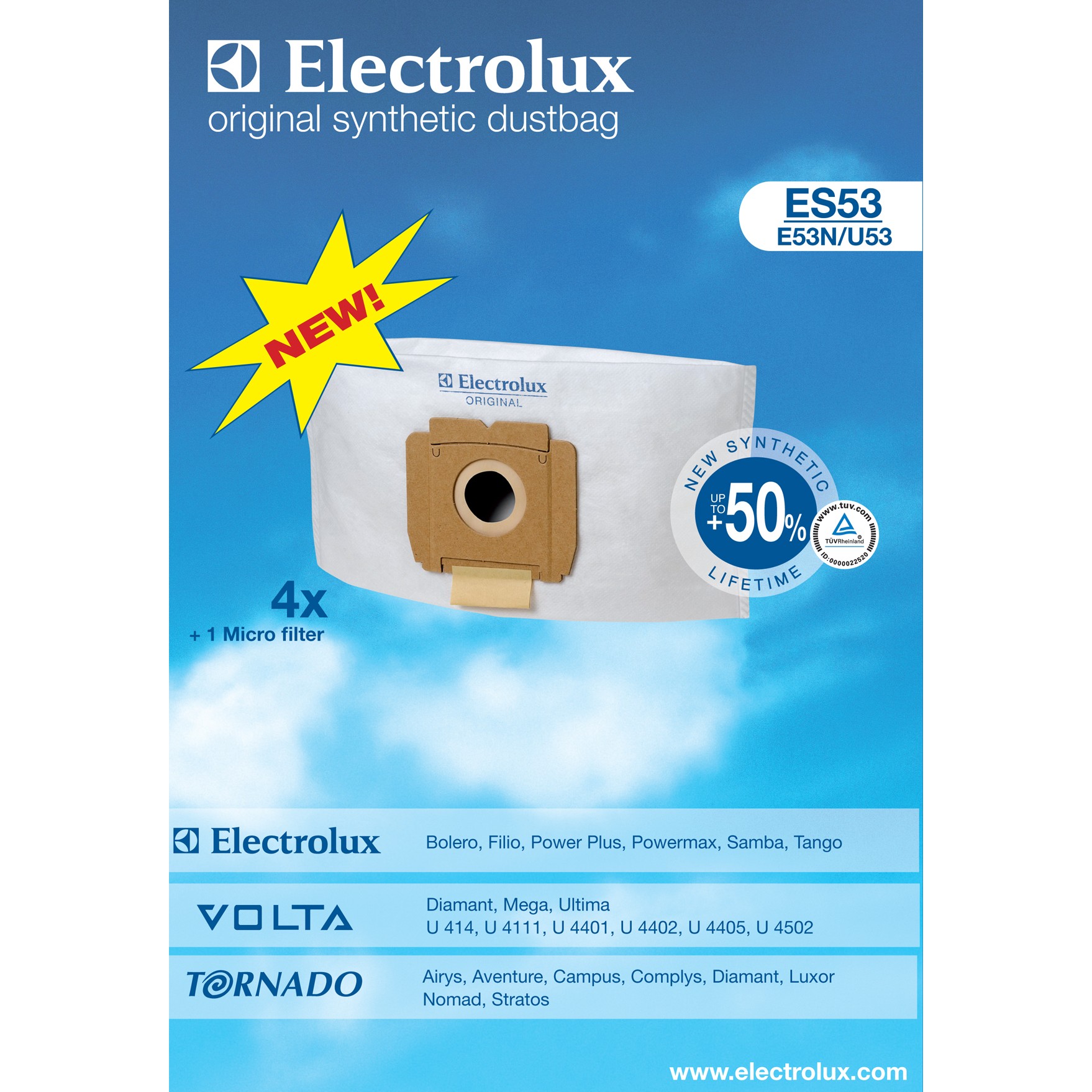  Set 4 saci + 1 microfiltru aspirator Electrolux ES53 