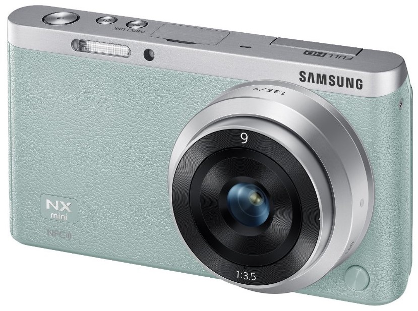  Aparat foto Mirrorless Samsung NX Mini NXF1ZZB1K, 20.5 MP + Obiectiv 9 mm, Verde 