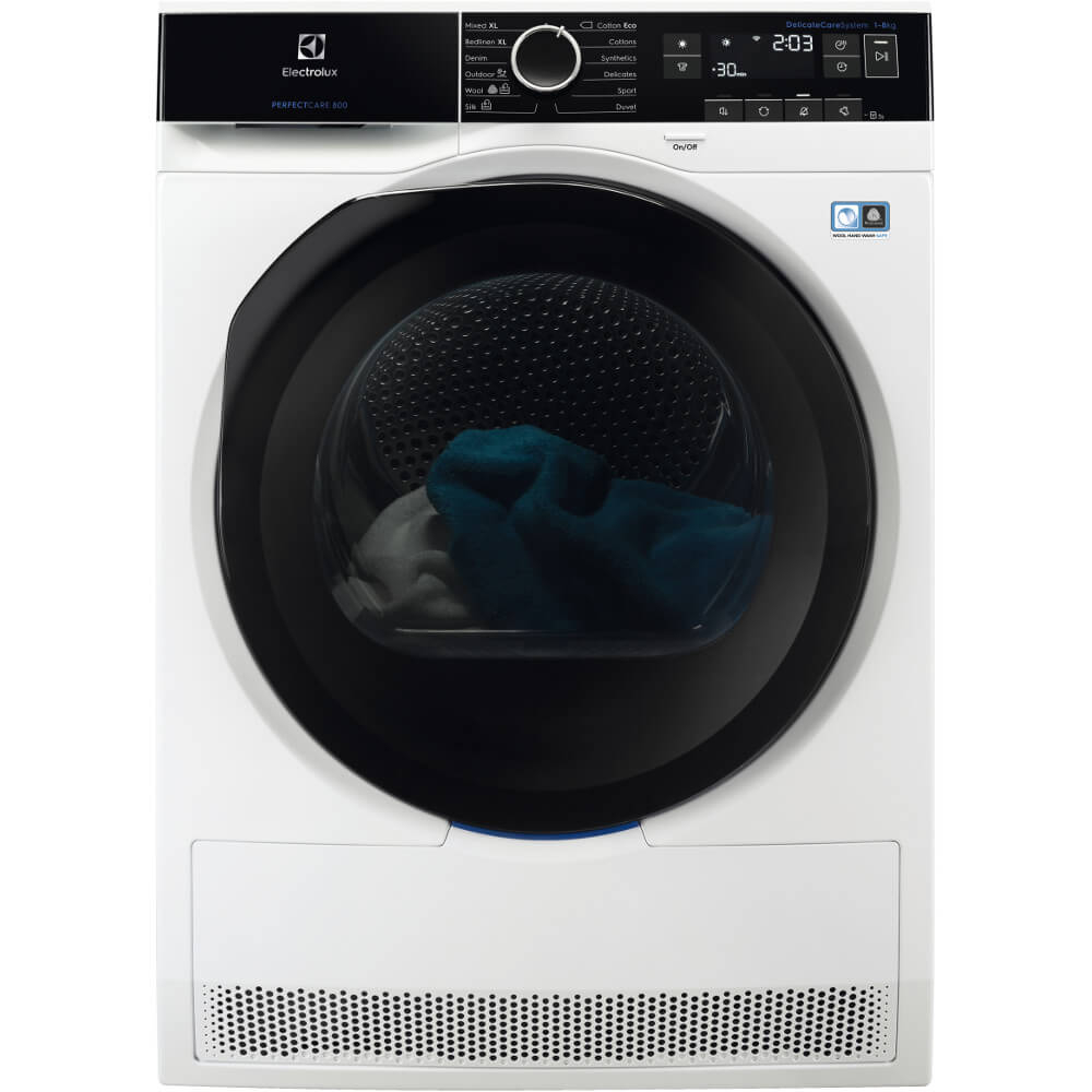  Uscator de rufe Electrolux EW8H258B PerfectCare 800, Pompa de caldura, 8 kg, Clasa A++ 