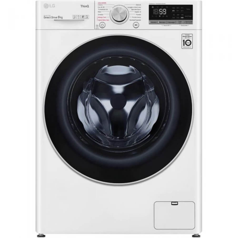  Masina de spalat rufe LG F4WV509S1E, 1400 RPM, 9 kg, AI Direct Drive, Steam, TurboWash, Clasa B 