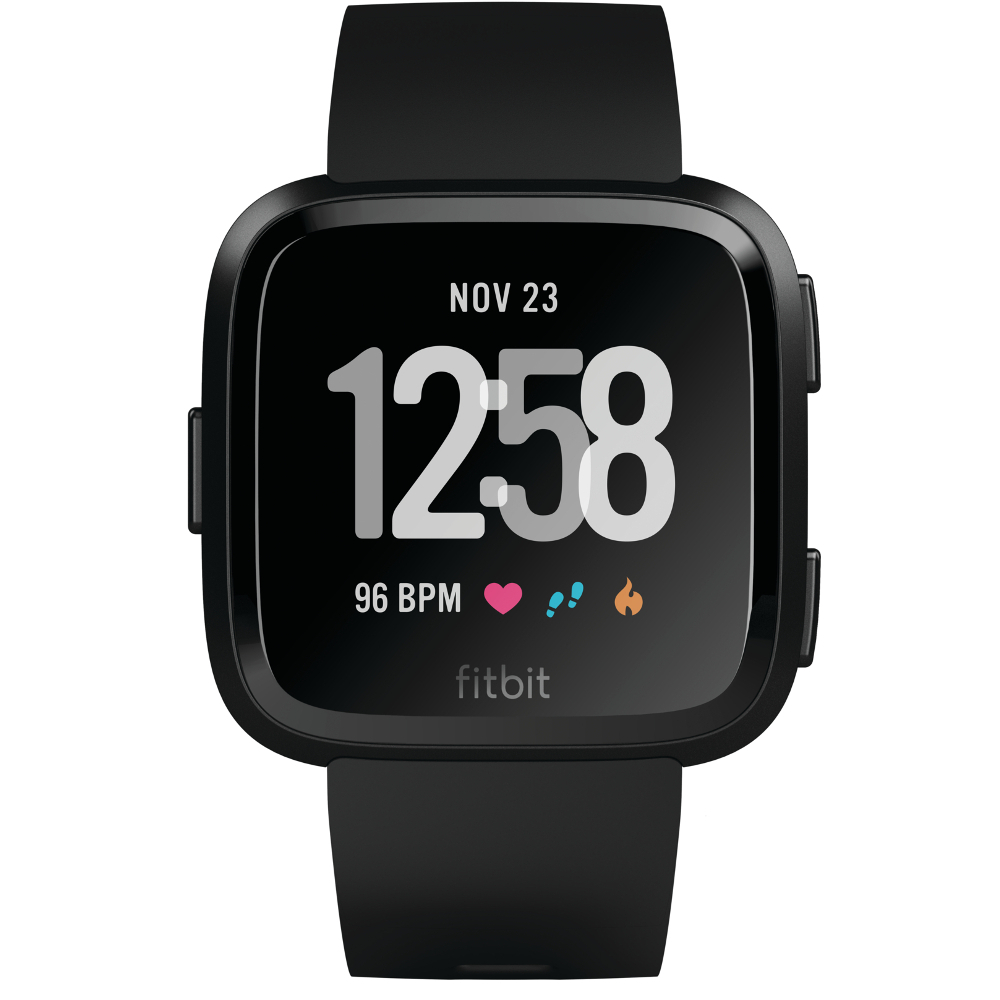  Smartwatch Fitbit Versa, Black Aluminum 