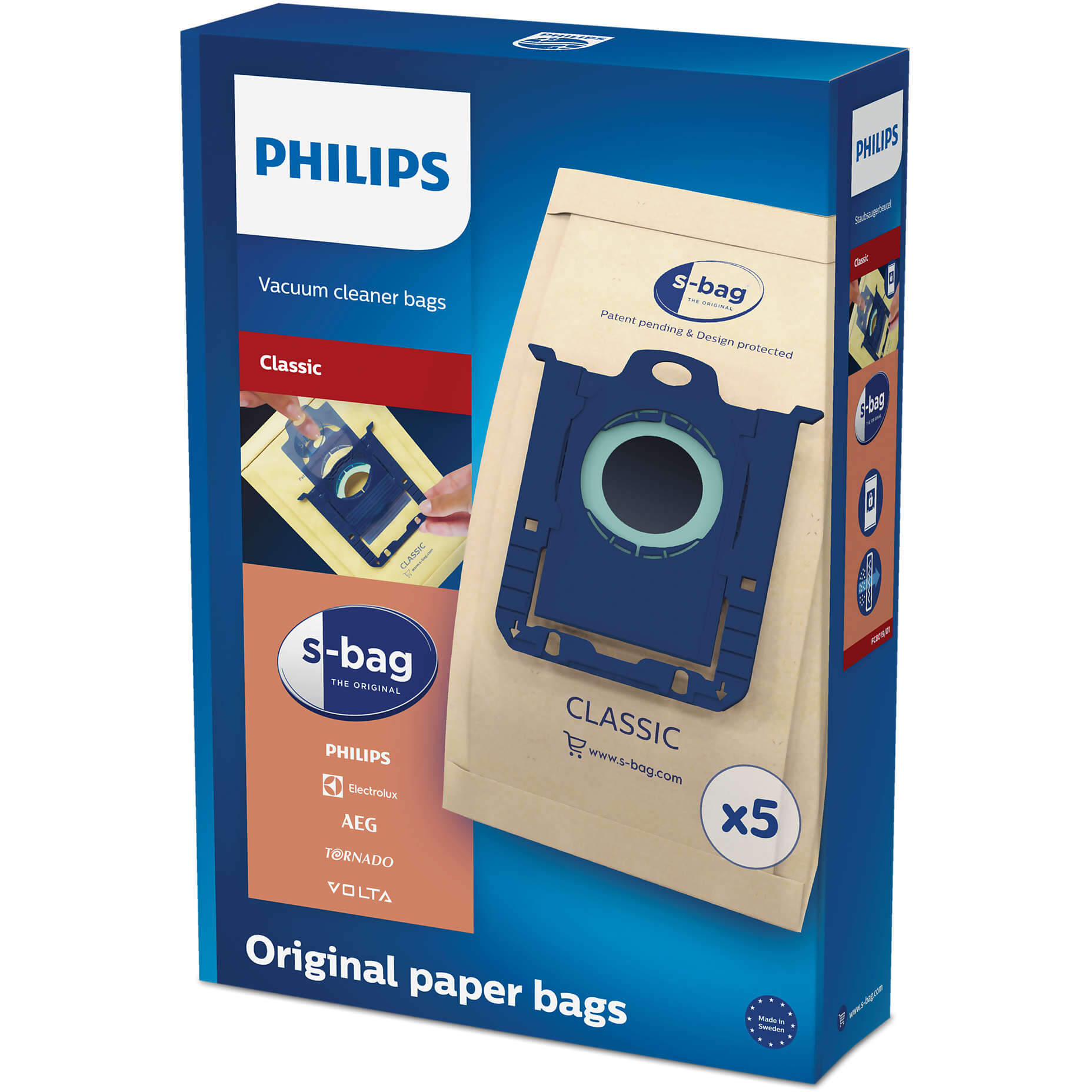 Set saci de aspirator Philips FC8019/01 s-bag Classic hartie