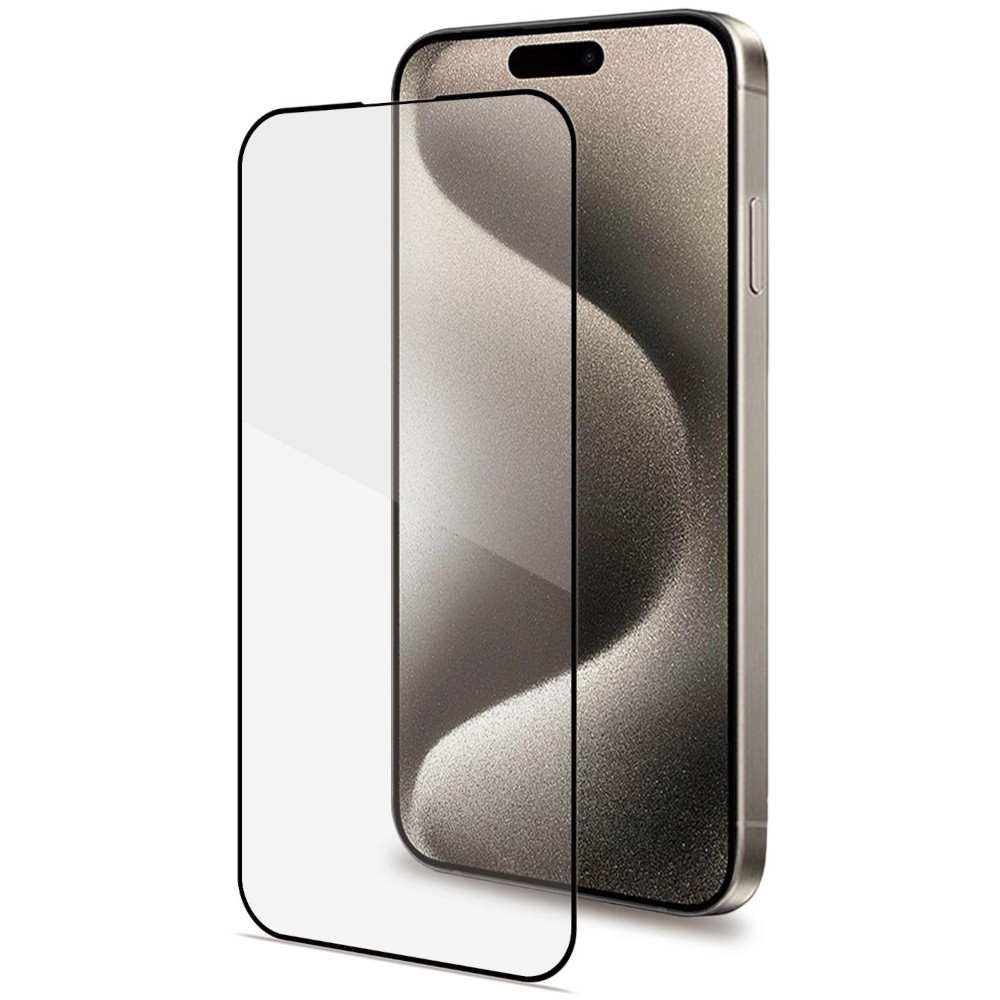 Folie protectie Celly Full Glass pentru iPhone 15 Pro Max, Sticla Securizata, Transparenta
