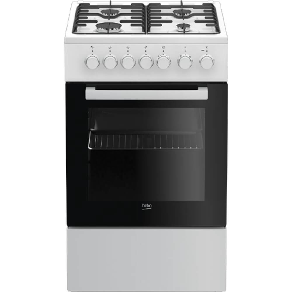  Aragaz mixt Beko FSE52120DWO, Cuptor electric, Grill, 4 arzatoare 