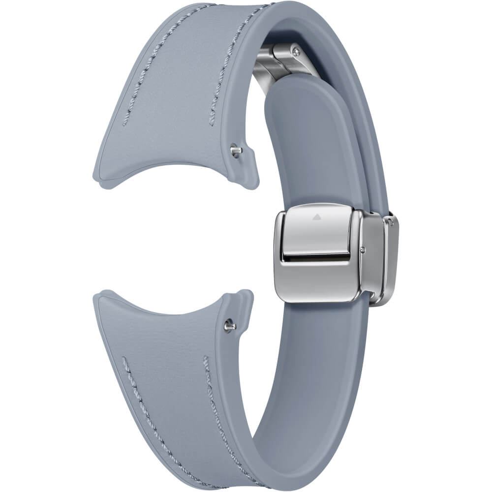Galaxy Watch D-buckle Hybrid Leather Band Pentru Samsung Galaxy Watch6, 20 Mm, Slim, S/m, Albastru
