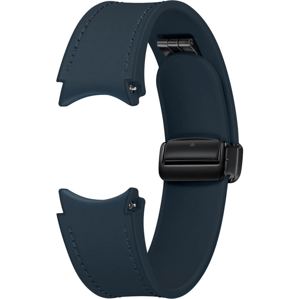  Galaxy Watch D-Buckle Hybrid Leather Band pentru Samsung Galaxy Watch6, 20 mm, Normal, S/M, Indigo 