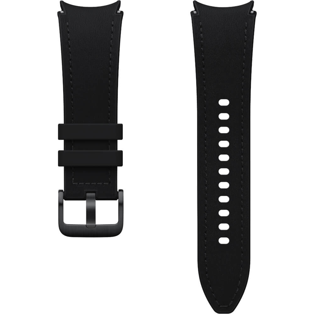  Galaxy Watch Hybrid Leather Band pentru Samsung Galaxy Watch6, 20 mm, S/M, Negru 