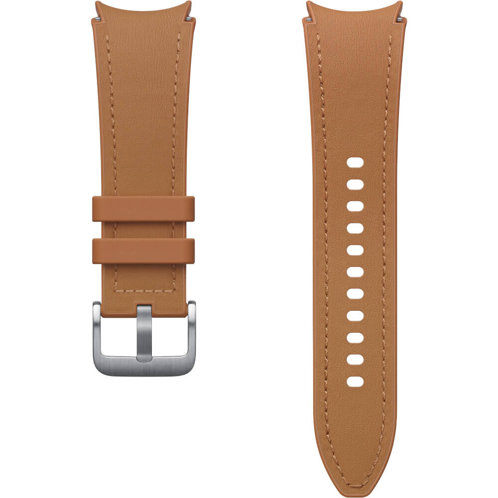  Galaxy Watch Hybrid Leather Band pentru Samsung Galaxy Watch6, 20 mm, S/M, Camel 