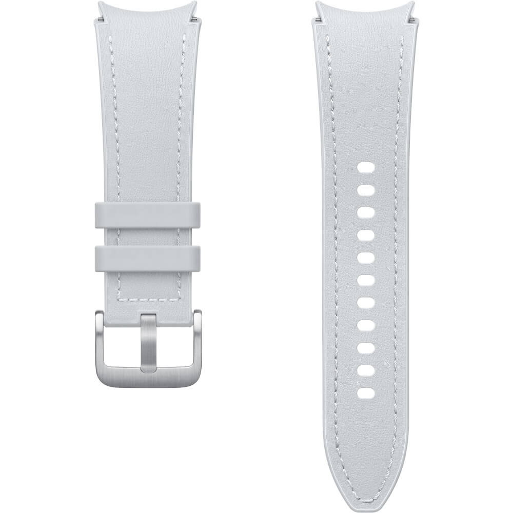 Galaxy Watch Hybrid Leather Band Pentru Samsung Galaxy Watch6, 20 Mm, S/m, Silver
