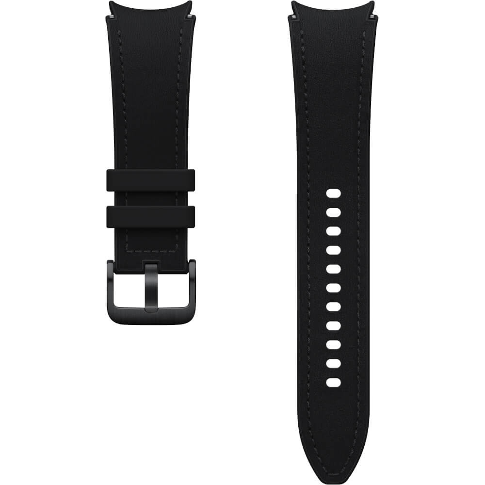  Galaxy Watch Hybrid Leather Band pentru Samsung Galaxy Watch6, 20 mm, M/L, Negru 