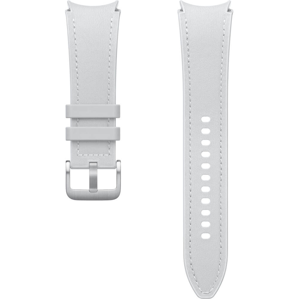 Galaxy Watch Hybrid Leather Band pentru Samsung Galaxy Watch6, 20 mm, M/L, Silver 