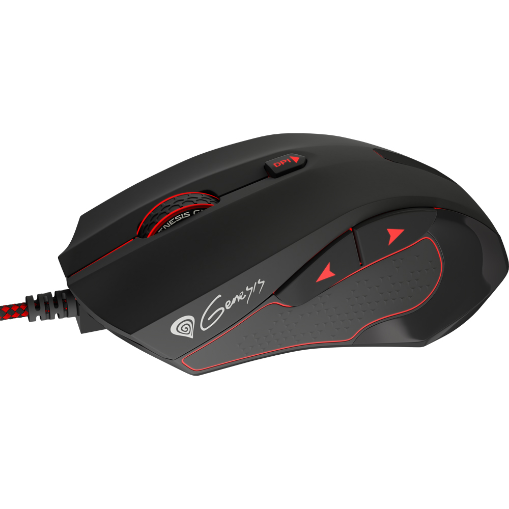  Mouse gaming Natec Genesis GX75, 7200 dpi, Negru 
