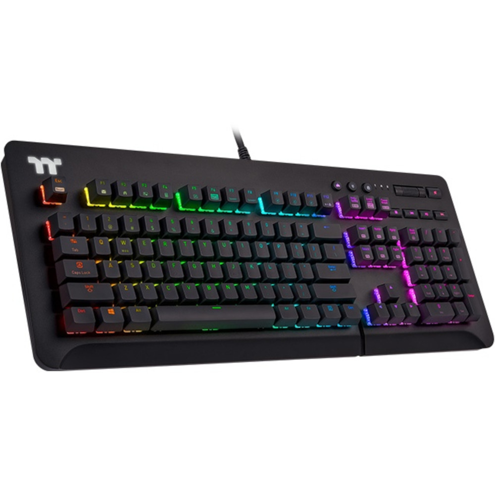  Tastatura gaming mecanica Tt eSPORTS Level 20 GT GKB-LVG-SSBRUS-01, Iluminare RGB, Negru 