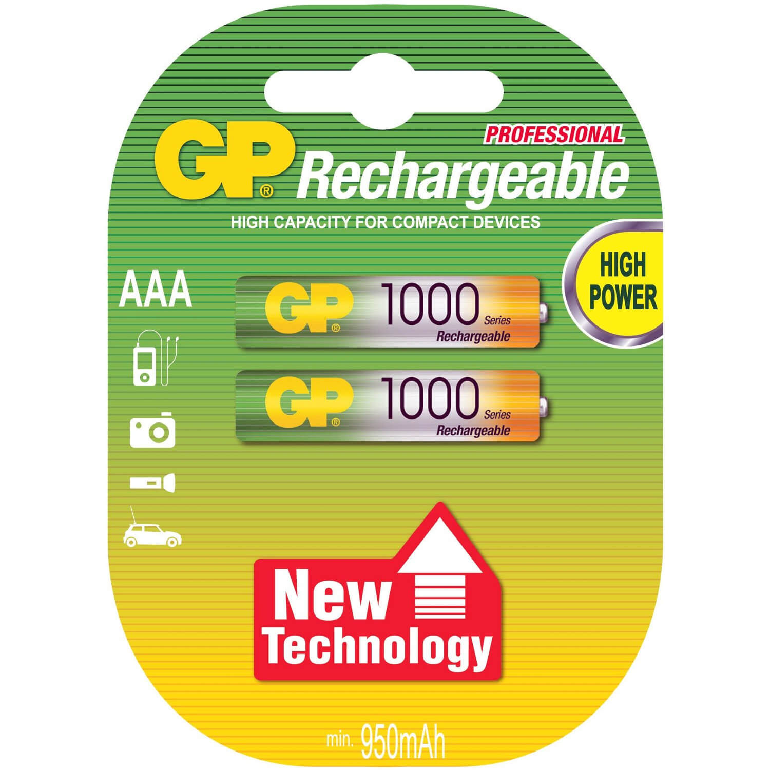  Acumulatori GP Batteries R3, Ni-MH, 1000mAh, 2 buc 
