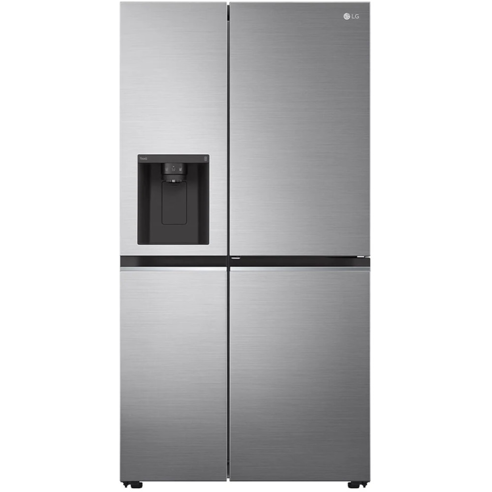 Side by Side LG GSJV71PZTE, No Frost, 635 l, Door Cooling, LINEARCooling, LG ThinQ, Dozator apa, H 179 cm, Argintiu, Clasa E