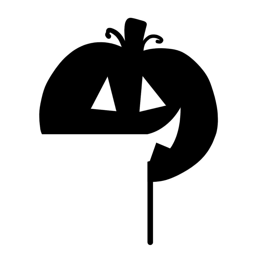  Decoratiune semn Halloween Pumpkin Krodesign KRO-1109, dimensiune 45x40cm, negru 