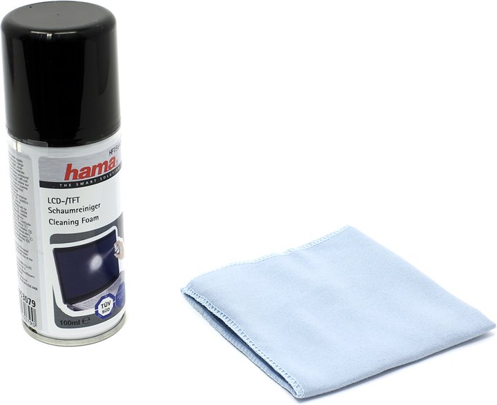  Kit de curatare Hama 53079: spuma curatare si laveta microfibra 