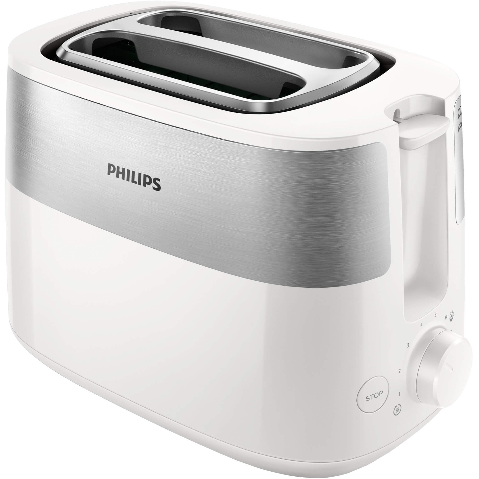 Prajitor de paine Philips HD2515/00, 830 W, 2 felii, Alb