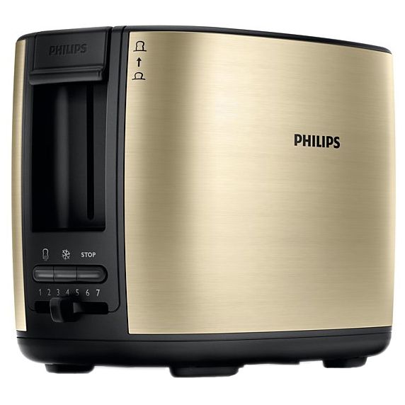  Prajitor de paine Philips HD2628/50, 950 W, 2 felii de paine, Auriu 