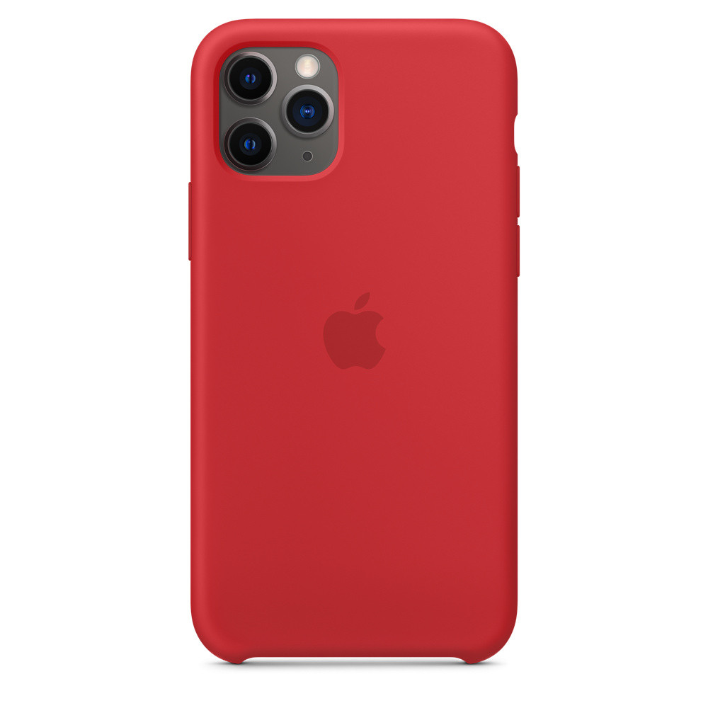 Husa de protectie Apple pentru iPhone 11 Pro, Silicon, Rosu