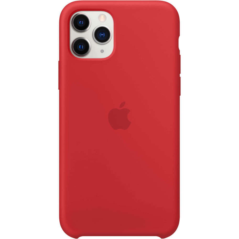 Husa de protectie Apple pentru iPhone 11 Pro, Silicon, Rosu