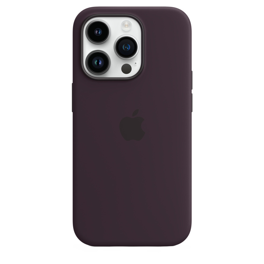 Husa de protectie Apple Silicone Case with MagSafe pentru iPhone 14 Pro, Elderberry