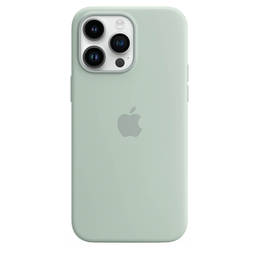 Husa de protectie Apple Silicone Case with MagSafe pentru iPhone 14 Pro Max, Succulent
