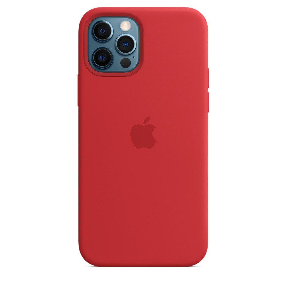 Husa de protectie Apple Silicone pentru iPhone 12 Pro, MagSafe, Rosu