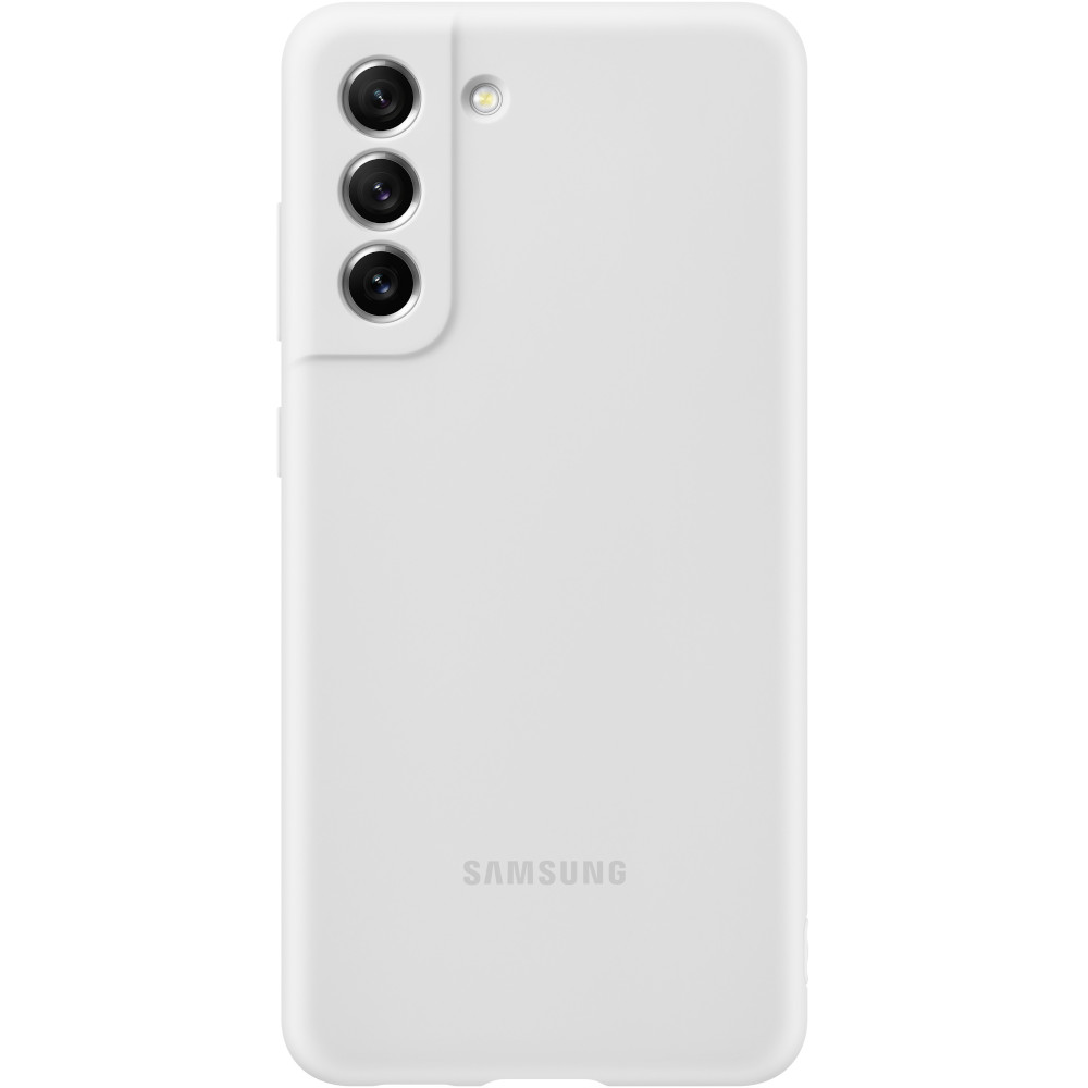 Husa de protectie Samsung Sillicone Cover pentru Galaxy S21 FE, Alb
