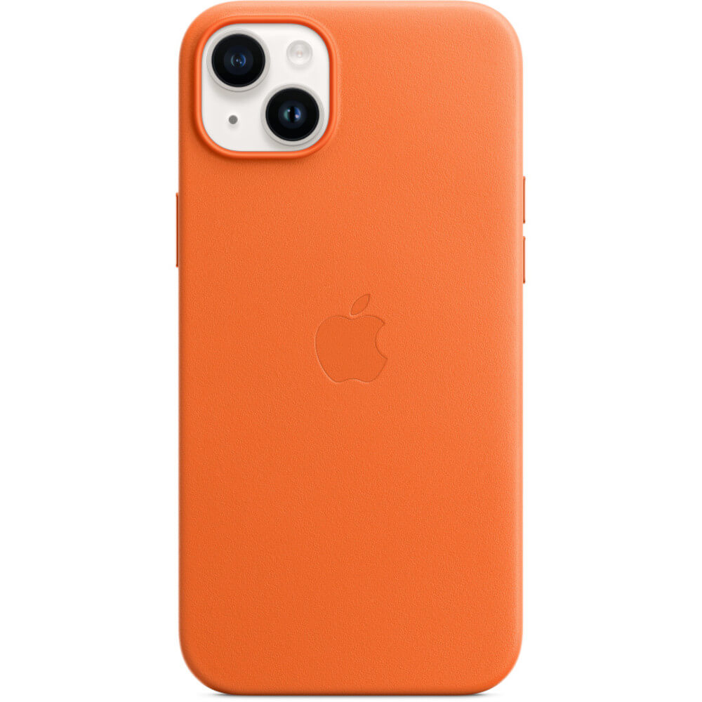 Husa De Protectie Apple Leather Case With Magsafe Pentru Iphone 14 Plus, Orange