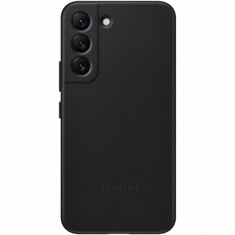 Husa de protectie Samsung Leather Cover pentru Galaxy S22+, Negru