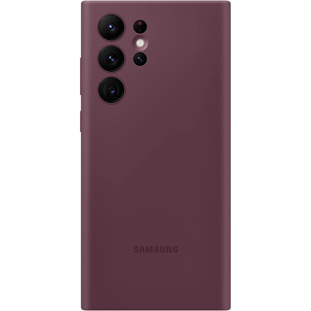 Husa de protectie Samsung Silicone Cover pentru Galaxy S22 Ultra, Burgundy