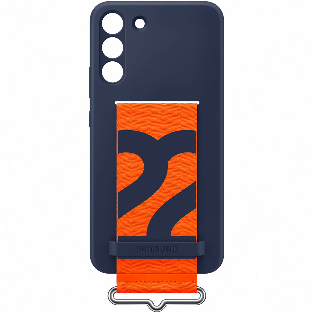 Husa de protectie Samsung Silicone Cover with Strap pentru Galaxy S22+, Navy