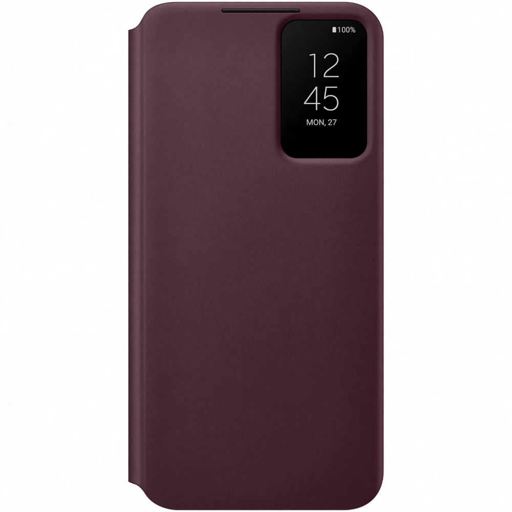 Husa de protectie Samsung Smart Clear View Cover pentru Galaxy S22+, Burgundy
