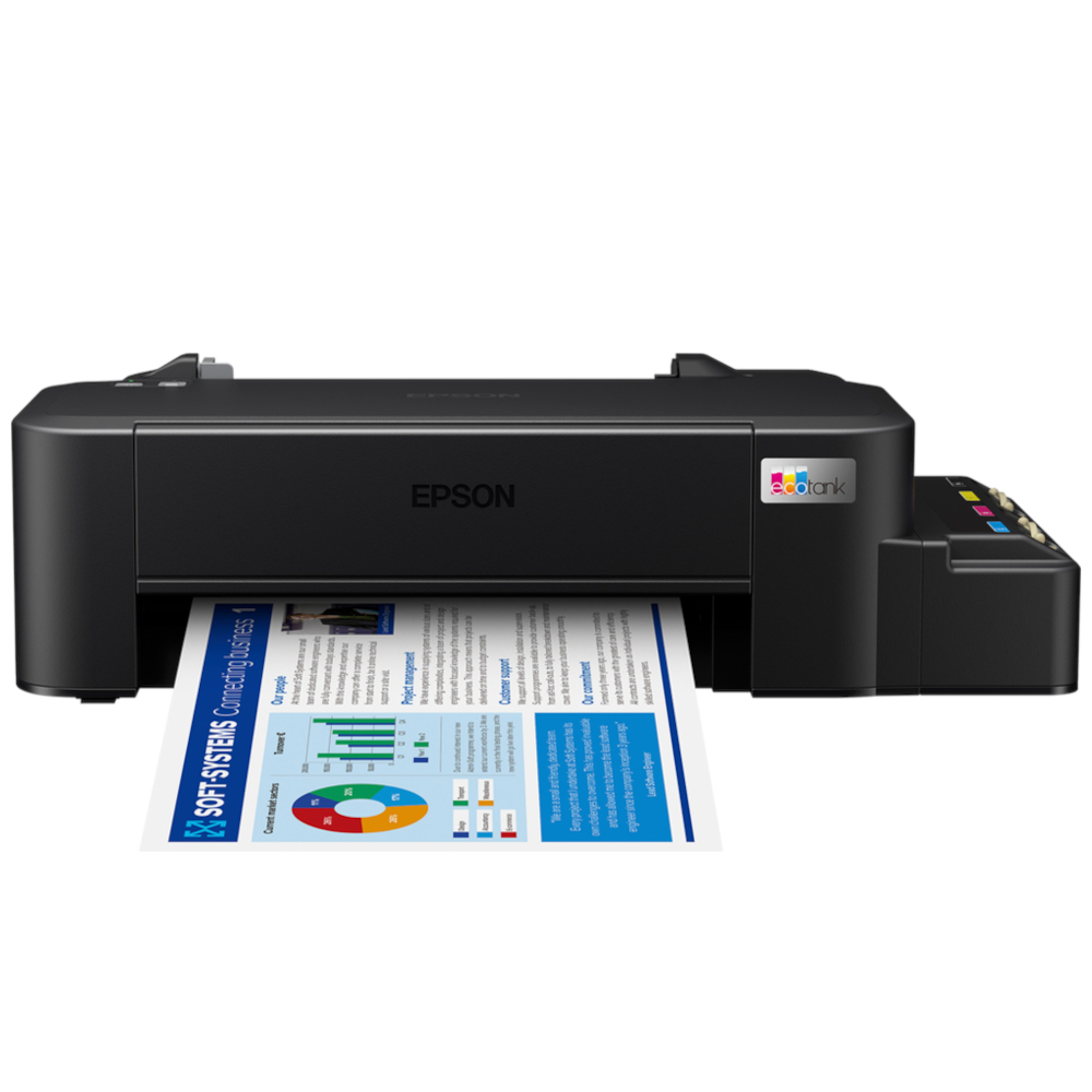  Imprimanta inkjet color Epson EcoTank L121, A4, USB, Negru 