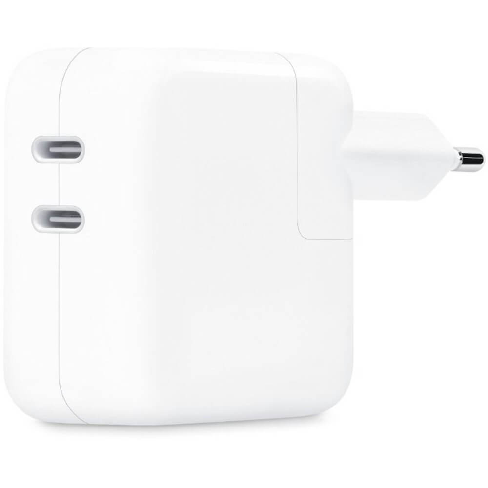 Incarcator retea Apple MNWP3ZM/A, 35W, Dual USB-C, Alb