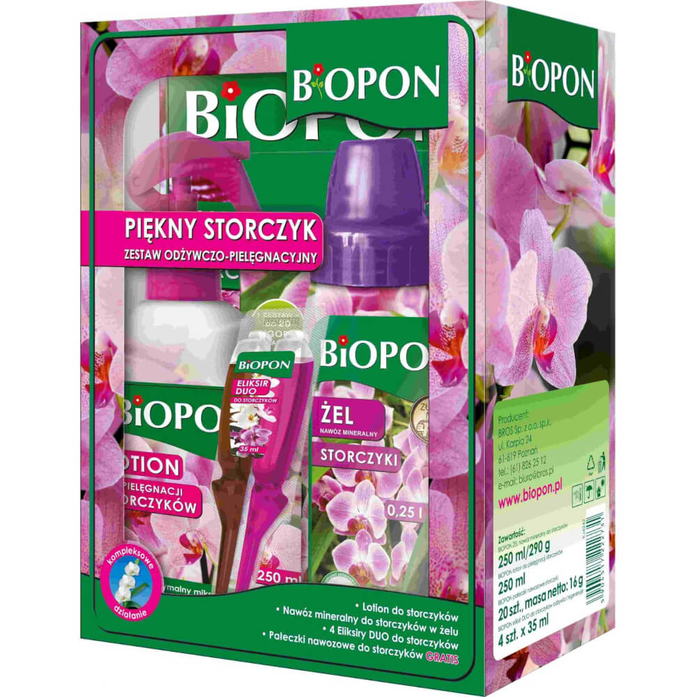 Biopon Pachet Ingrijire Orhidee (Gel 250, Spray 250, Sticks, Elixir DUO x4)