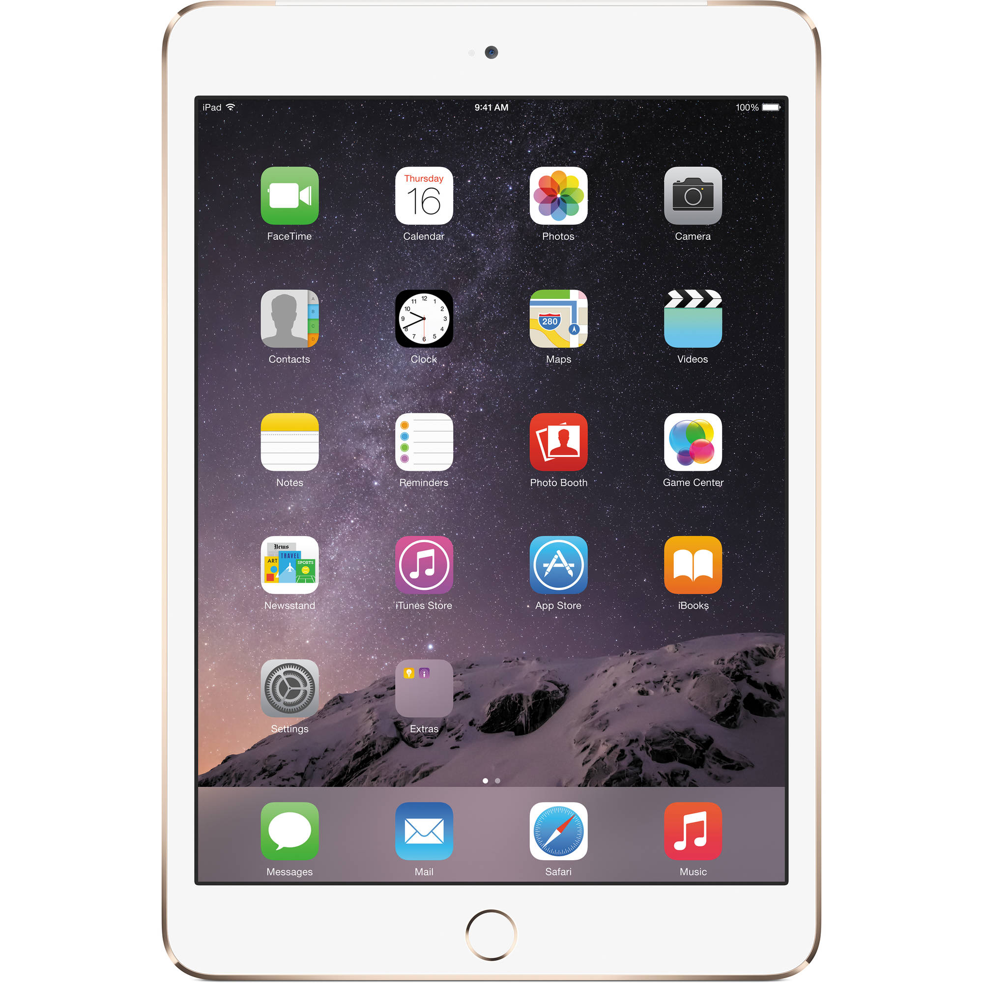  Apple iPad mini 4, 7.9", 64GB, Wi-Fi, Gold 