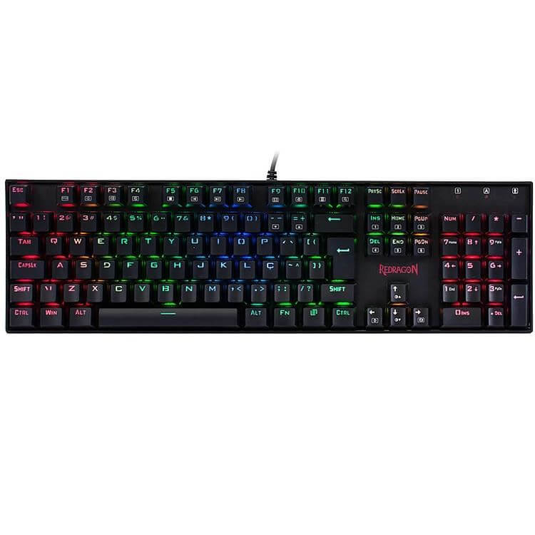  Tastatura gaming mecanica Redragon Mitra, Iluminare RGB, Switch-uri rosii 