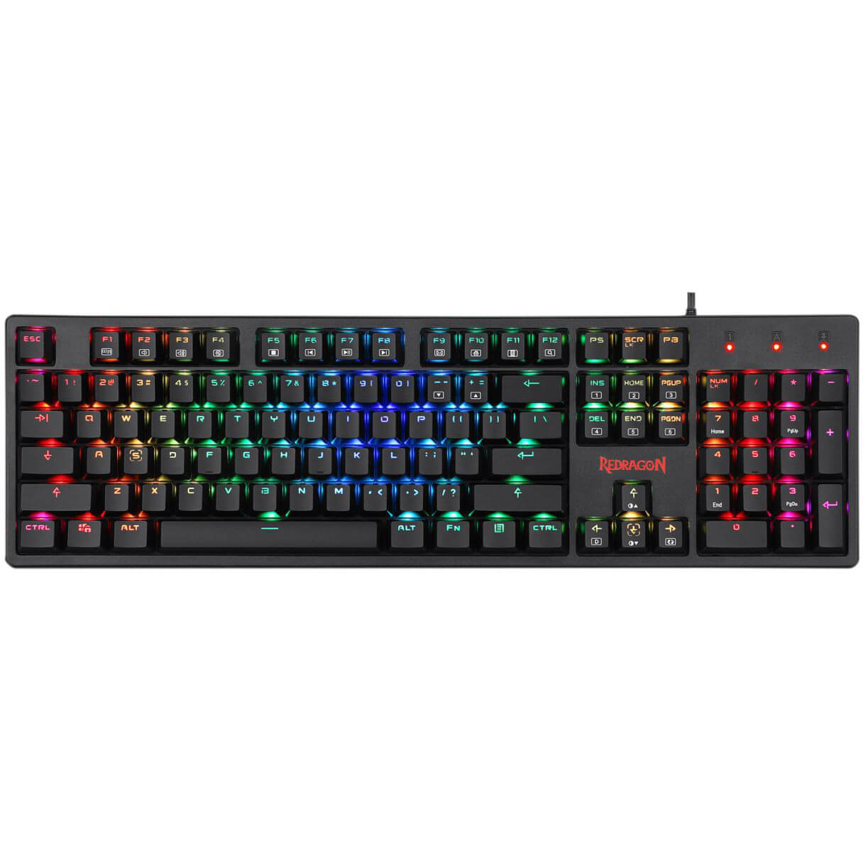  Tastatura gaming mecanica Redragon Kama, Iluminare RGB, Switch-uri maro 