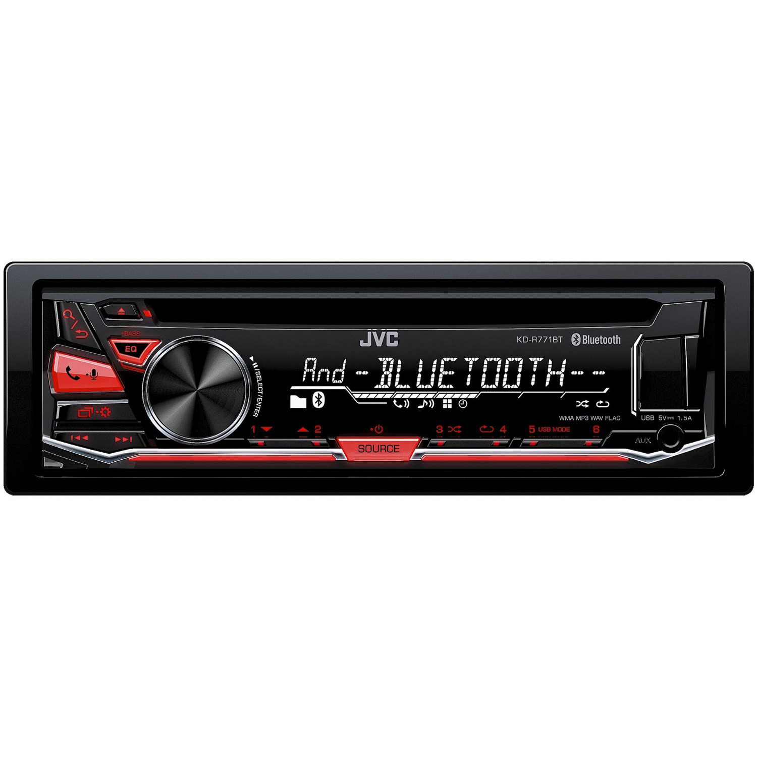  Radio CD auto JVC KDR771BT, 4 x 50W, USB, AUX, Bluetooth 