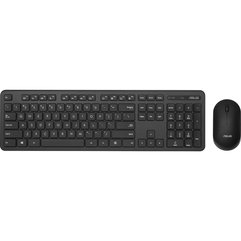 Kit tastatura + mouse Asus CW100, Wireless, Negru