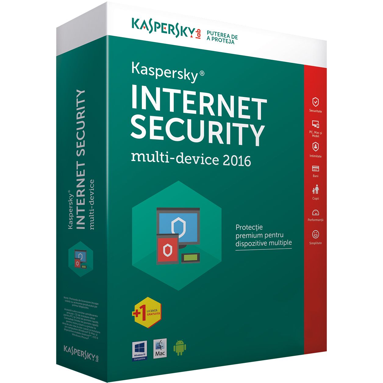 Antivirus Kaspersky Internet Security 2016, 1 an, 2 utilizatori, Retail
