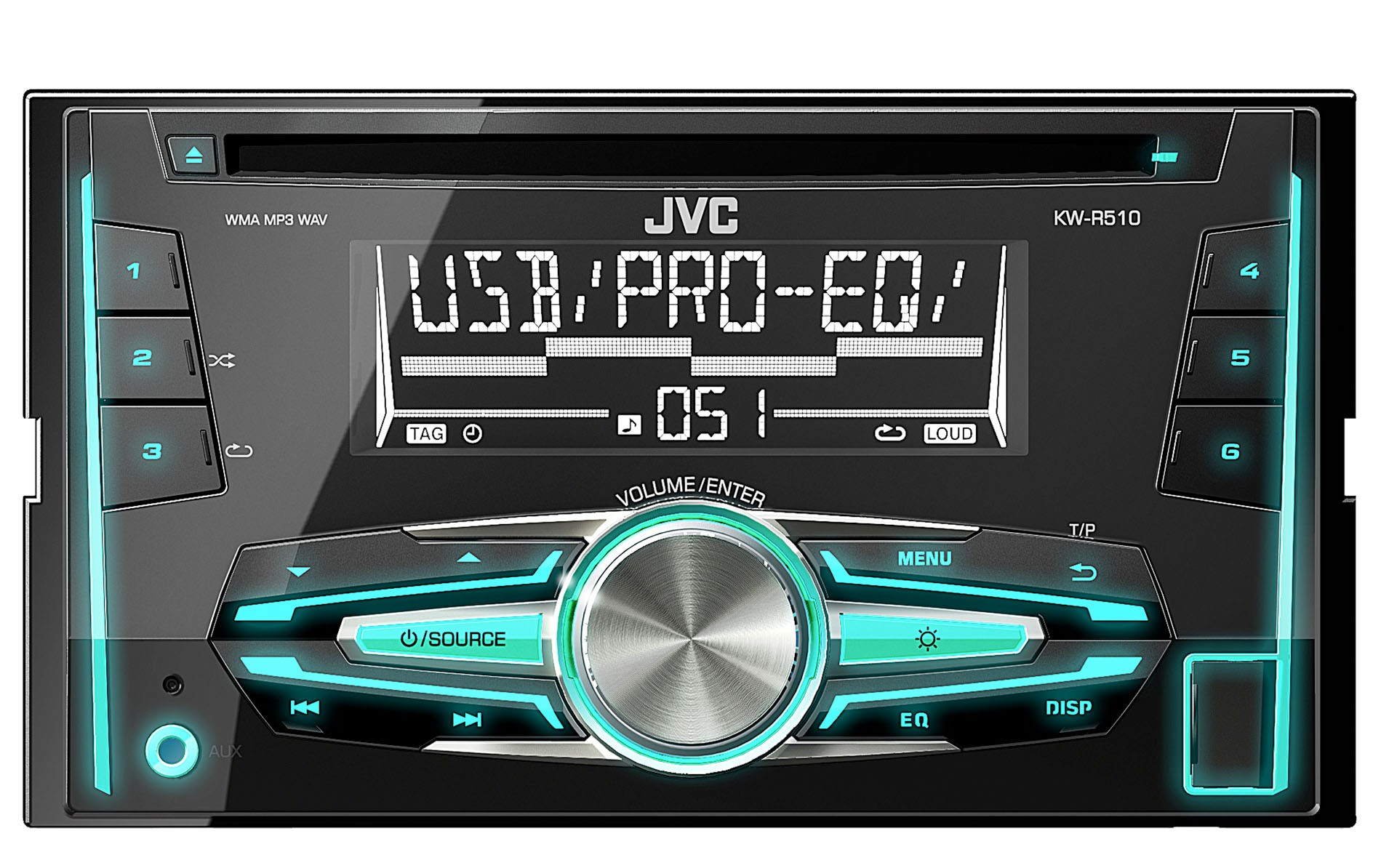  Radio CD auto JVC KW-R510, 4x50W, USB, AUX 