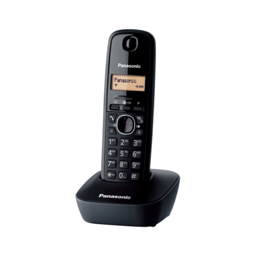 Telefon fara fir DECT Panasonic KX-TG1611FXH, Caller ID, Agenda 50 contacte, Iluminare display, Negru