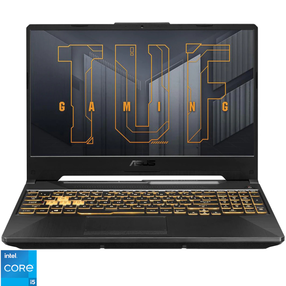  Laptop Gaming Asus TUF F15 FX506HM, 15.6", Full HD, 144 Hz, Intel Core i5-11400H, 16GB RAM, 512GB SSD, GeForce RTX 3060, No OS, Eclipse Gray 