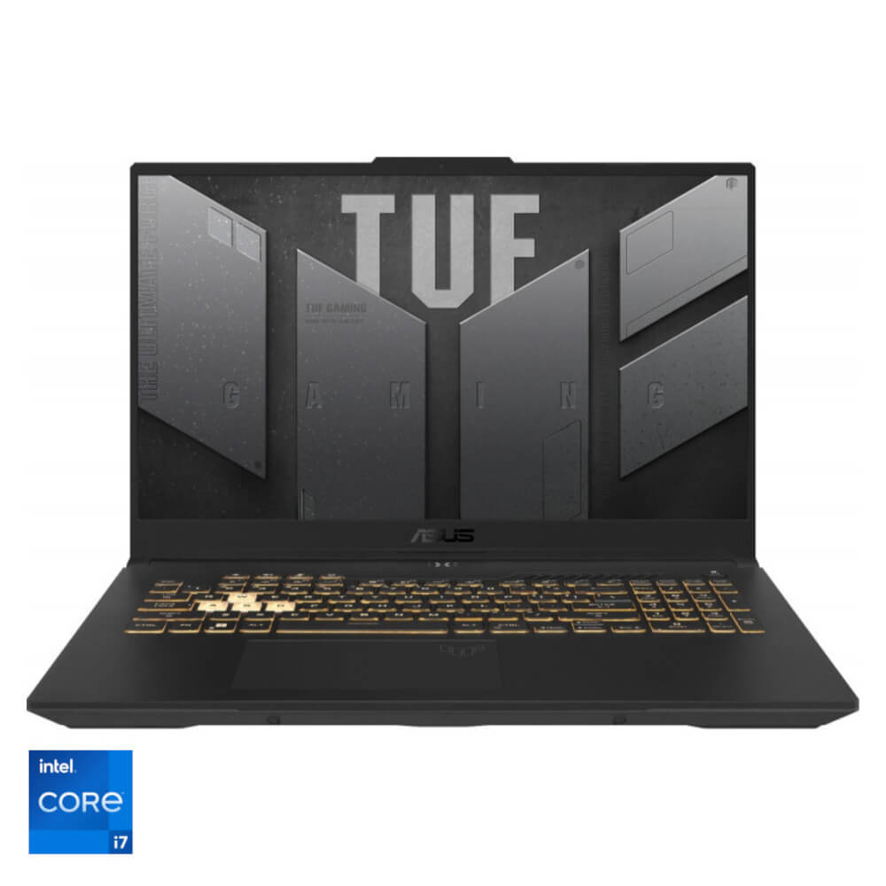 Laptop Gaming Asus TUF FX707ZE-HX078, 17.3?, Full HD, Intel Core i7-12700H, 16GB RAM, 512GB SSD, NVIDIA GeForce RTX 3050 Ti, No OS, Jaeger Grey