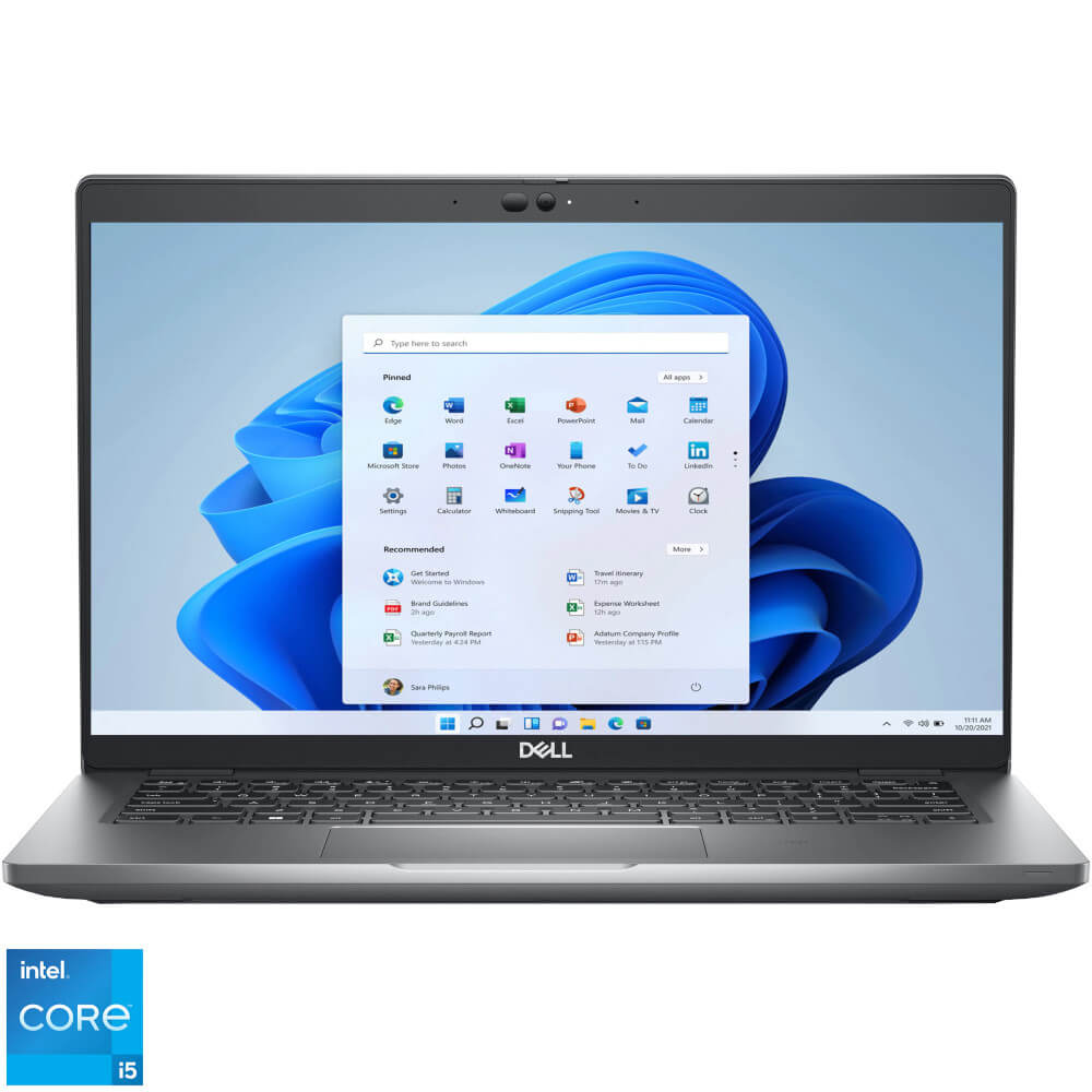  Laptop Dell Latitude 5430, Intel Core i5-1245U, 14",16GB RAM, SSD 512GB, Intel Iris Xe, Windows 11 Pro, Gri 