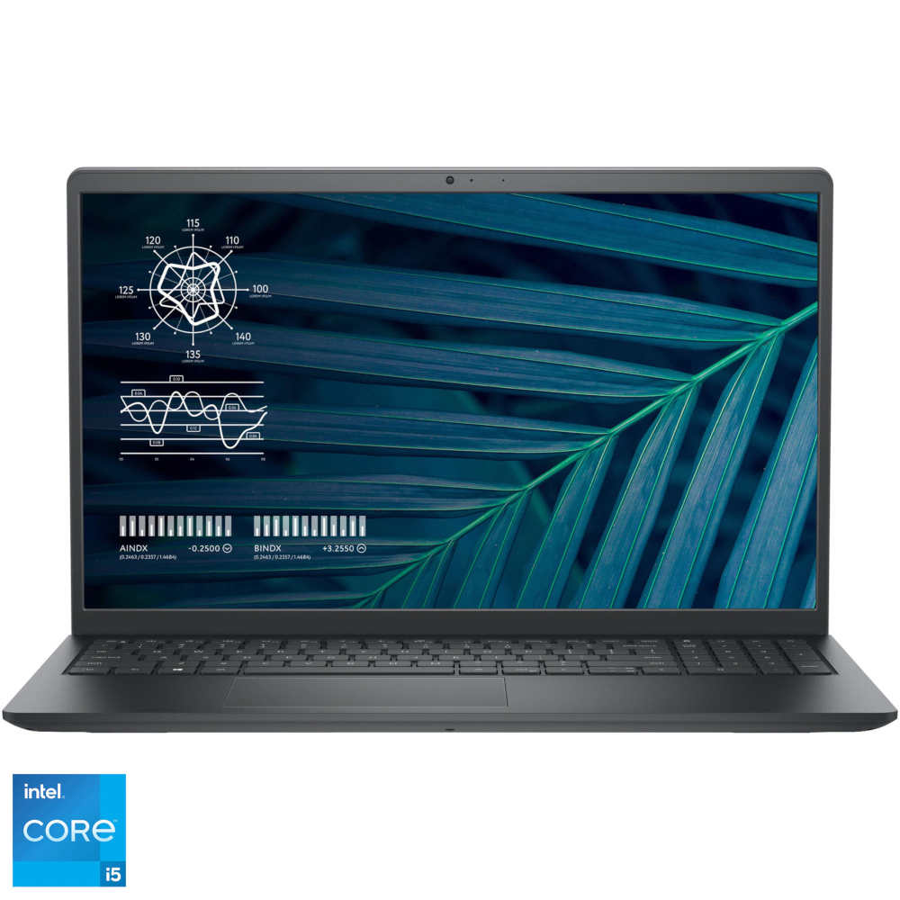  Laptop Dell Vostro 3510, 15.6", Full HD, Intel Core i5-1135G7, 8GB RAM, 256GB SSD, Intel Iris Xe Graphics, Ubuntu, Carbon Black 